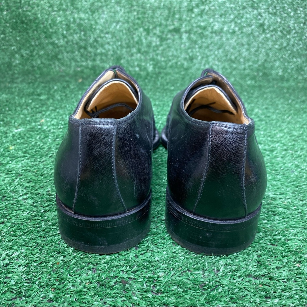 Bally Vintage Men’s 9.5 Black Woven Shoes Basket Weave Dress Shoes Made In Italy - Picture 4 of 11